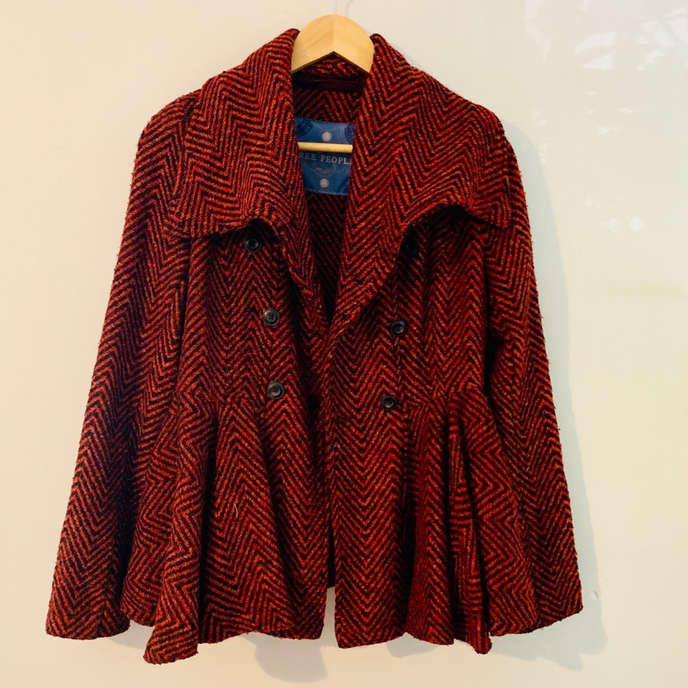 Free People Ruffle Double Breasted Jacket - Picture 2 of 3